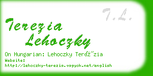 terezia lehoczky business card